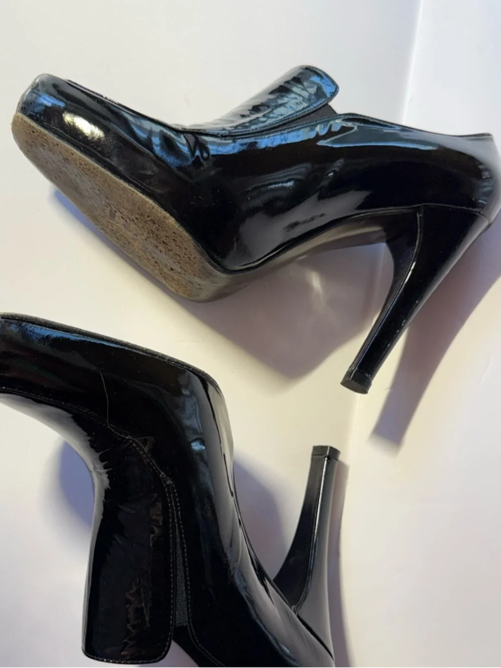 Stuart Weitzman Black Patent Leather Platform Stiletto Pumps – Size 8.5